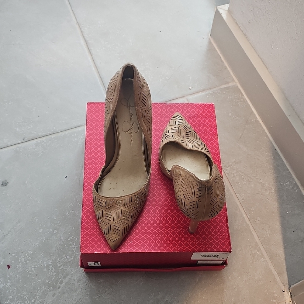 Jessica Simpson Tan Heels Classic Elegance